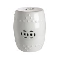 Stołek porcelanowy Crackled White