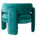 Fotel Eichholtz Chaplin w tkaninie Savona turquoise velvet 117287