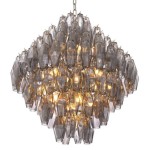 Żyrandol Eichholtz Benini L dymione szkło