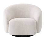 Fotel Obrotowy Eichholtz Amore w tkaninie Lyssa off-white
