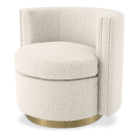 Fotel obrotowy Eichholtz Amanda, tkanina Bouclé cream