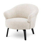 Fotel Eichholtz Moretti w kremowej tapicerce Bouclé