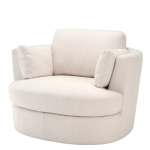 Fotel obrotowy Eichholtz Clarissa, w kolorze avalon white