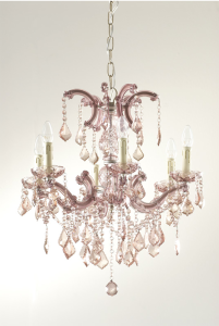 Żyrandol CRYSTAL Pink LDB