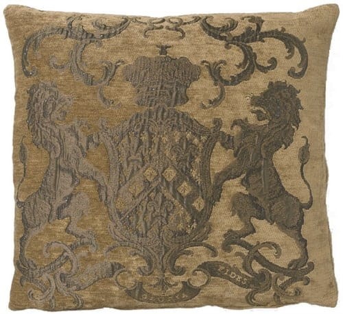 Poduszka Fiori Taupe/Gold