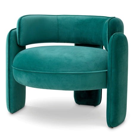 Fotel Eichholtz Chaplin w tkaninie Savona turquoise velvet 117287