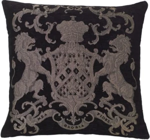Poduszka Fiori Black/Silver  55x55 cm