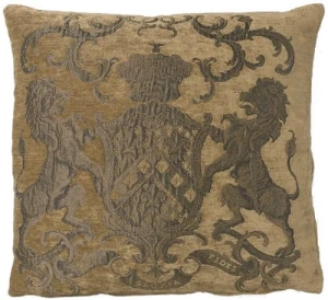 Poduszka Fiori Taupe/Gold 55x55 cm