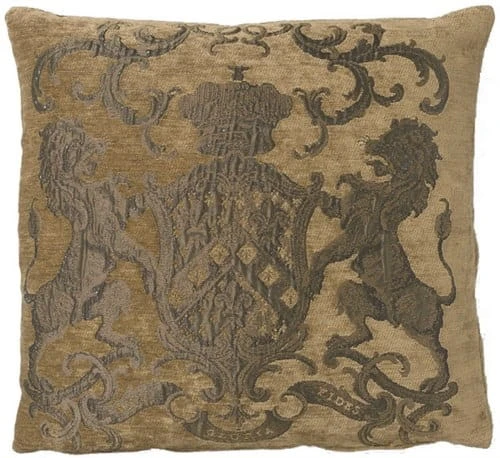 Poduszka Fiori Taupe/Gold