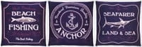 Poduszki Anchor Blue 45x45 cm (set of 3)