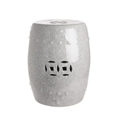 Stołek porcelanowy Crackled Green