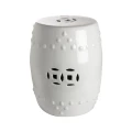 Stołek porcelanowy Crackled White