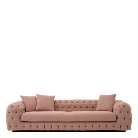 Sofa Eichholtz Piccadilly w tkaninie Bouclé vintage pink 116738