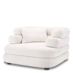 Fotel Eichholtz Malaga w tkaninie Lyssa off-white