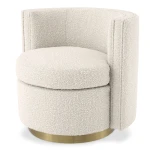 Fotel obrotowy Eichholtz Amanda, tkanina Bouclé cream
