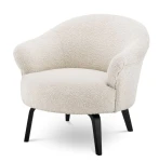 Fotel Eichholtz Moretti w kremowej tapicerce Bouclé