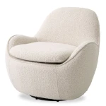 Fotel obrotowy Eichholtz Cupido tkanina Bouclé cream