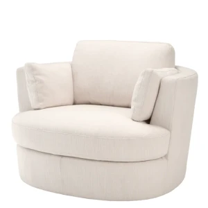 Fotel obrotowy Eichholtz Clarissa, w kolorze avalon white