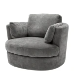 Fotel obrotowy Eichholtz Clarissa, w kolorze clarck grey
