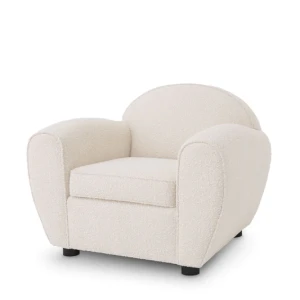 Fotel Eichholtz Emerson, tkanina Bouclé cream